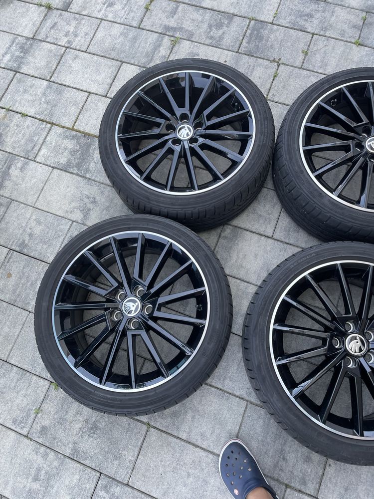 Felgi Skoda Fabia Rapid 17”*Koła Lato*Monte Carlo*Czarne*IGŁY*5x100*