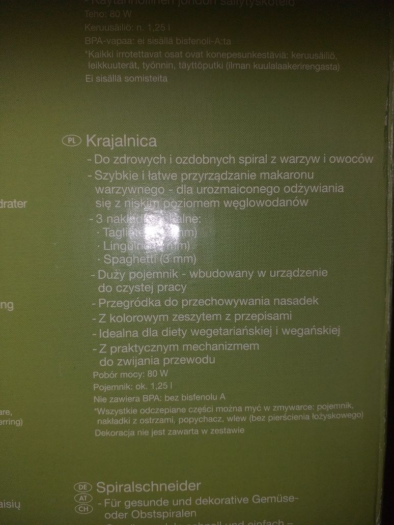 Krajalnica spiralna Silvercrest