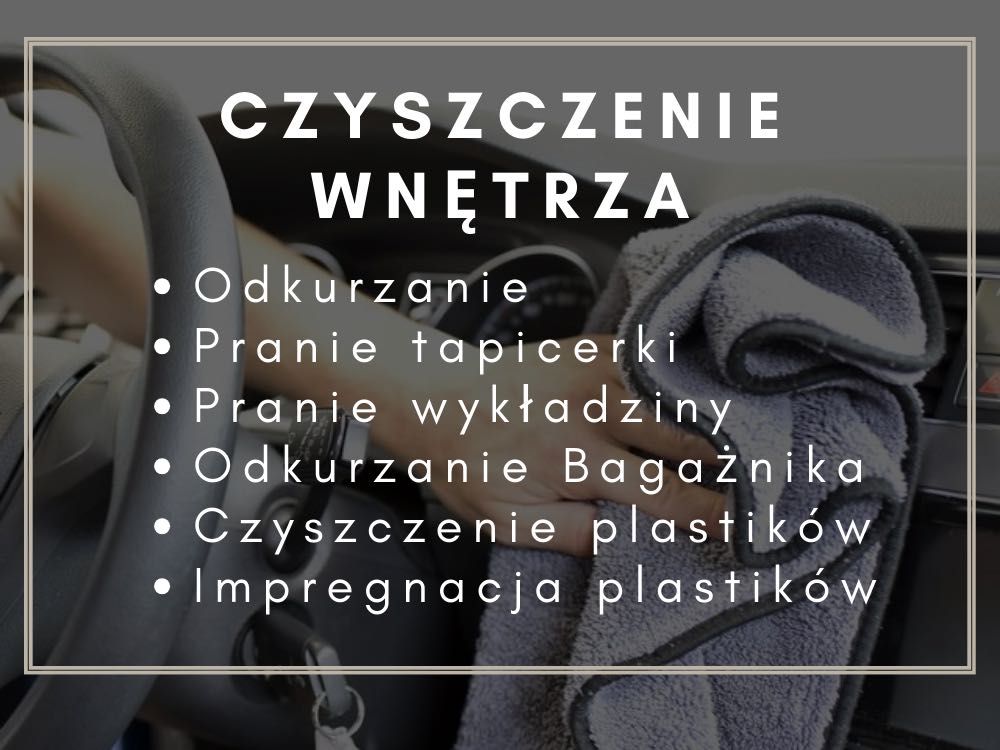 Pranie tapicerki samochodowej / czyszczenie samochodu - DOJAZD GRATIS