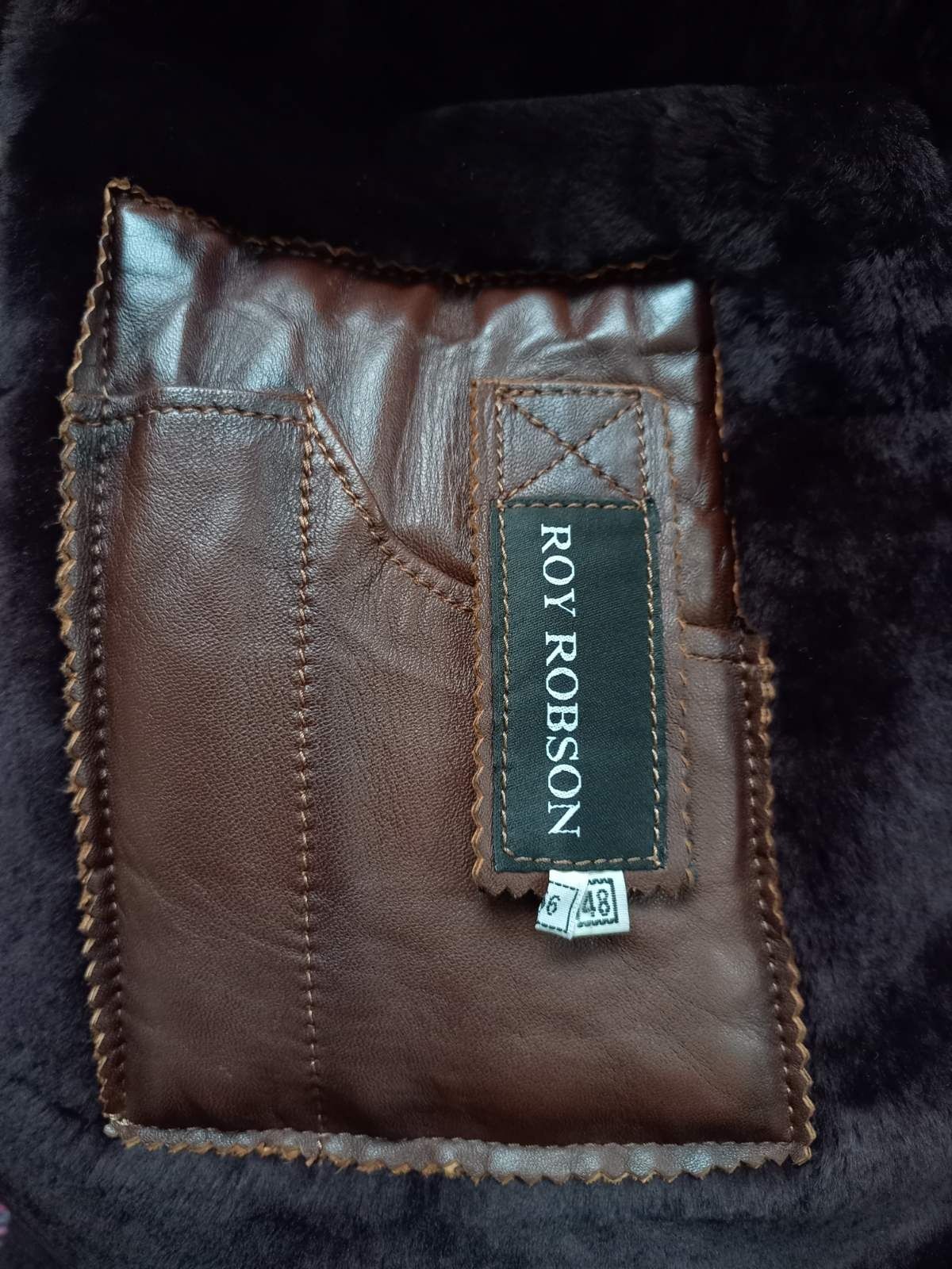 Дублянка брендова зимова куртка дубленка Roy Robson