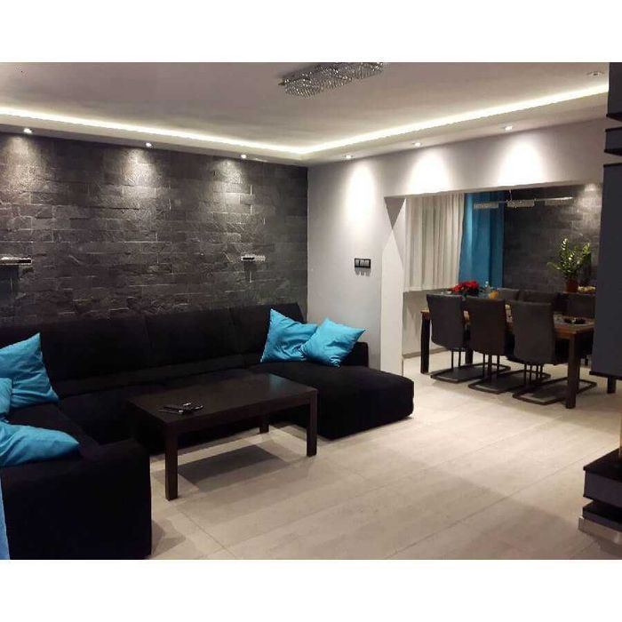Płytki łupek Panel Kamienny Silver Grey 30x10cm elewacja 60x30 kwarcyt