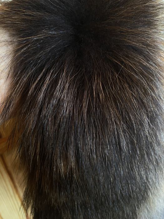 Натуральный меховой воротник енот