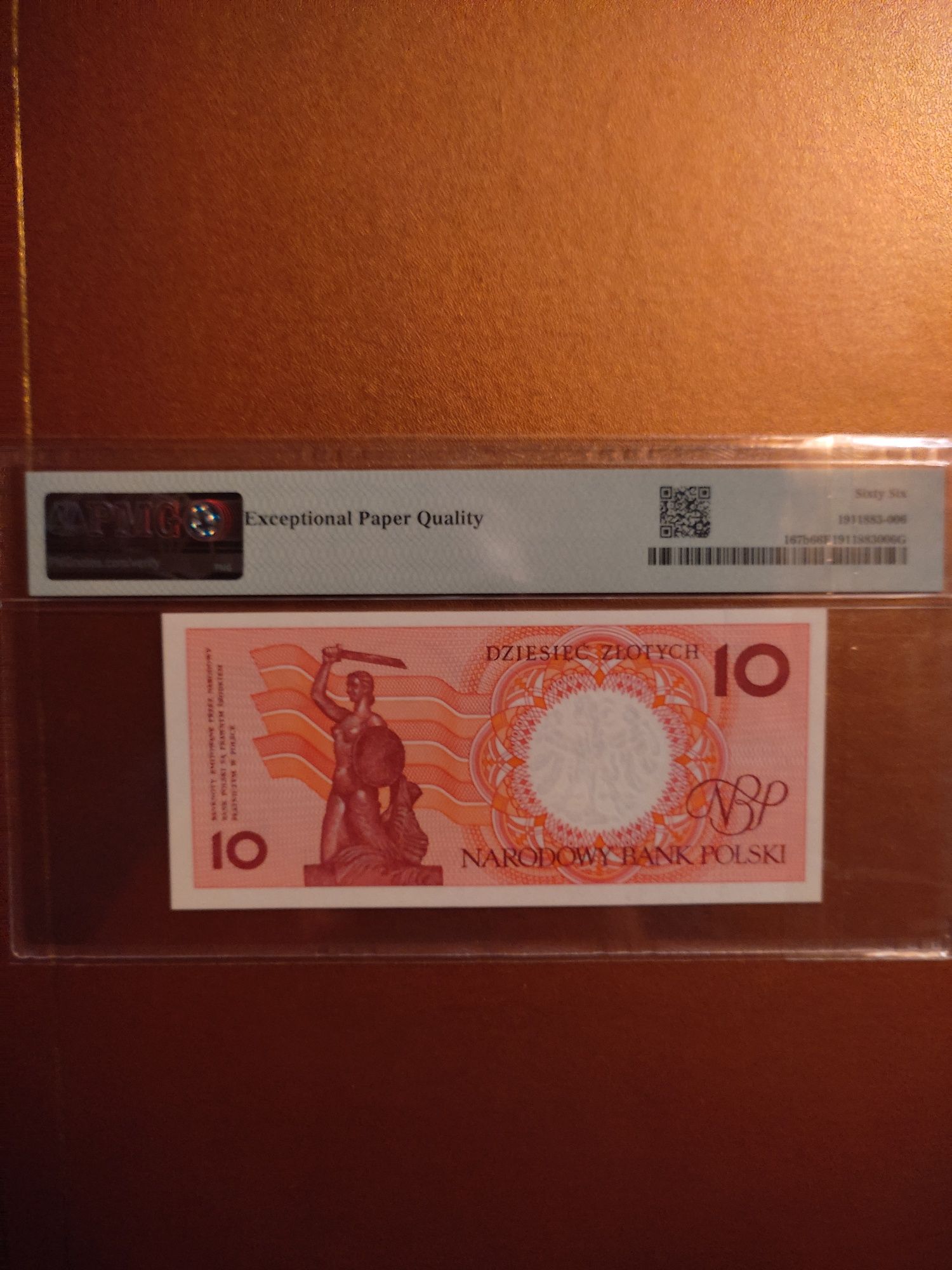 Banknot 10 złotych 1990 r. PMG 66 EPQ Gem UNC