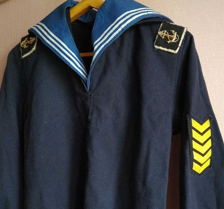 Фланелевка (фланка) повседневная суконная курсанта вмф ссср с гюйсом