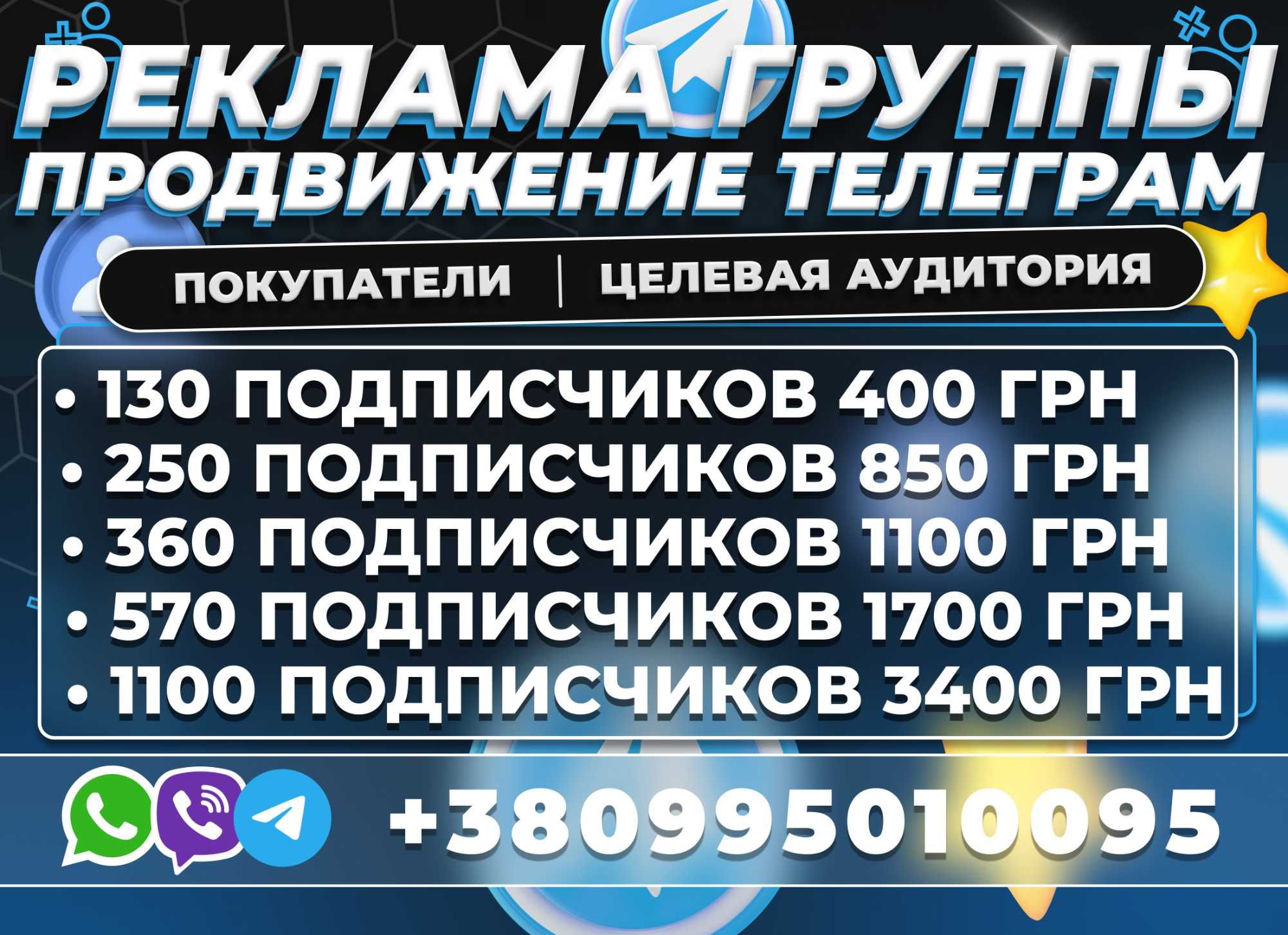 РЕКЛАМА ТЕЛЕГРАМ ГРУП Viber Органическое Продвижение Целевая Аудитория