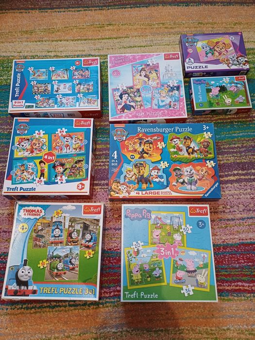 Puzzle Psi Patrol, Świnka Peppa, Tomek i przyjaciele
