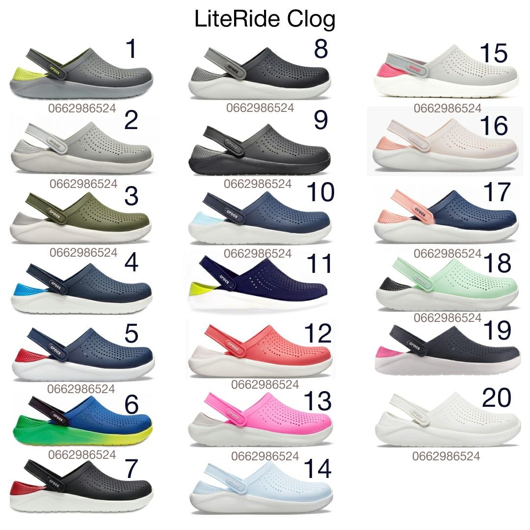 Стильне та зручне взуття Crocs LiteRide та інші моделі