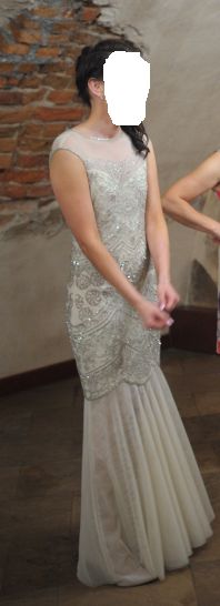 Sukienka długa Miss Selfridge PHOEBE cream/świadkowa/panna młoda