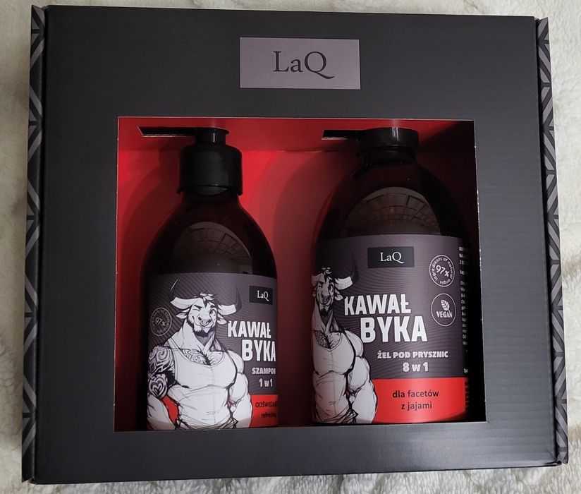 Zestaw męskich kosmetyków Kawał byka Laq szampon żel pod prysznic dla