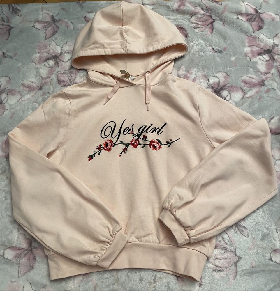 Różowa bluza kangurka H&M rozmiar XS
