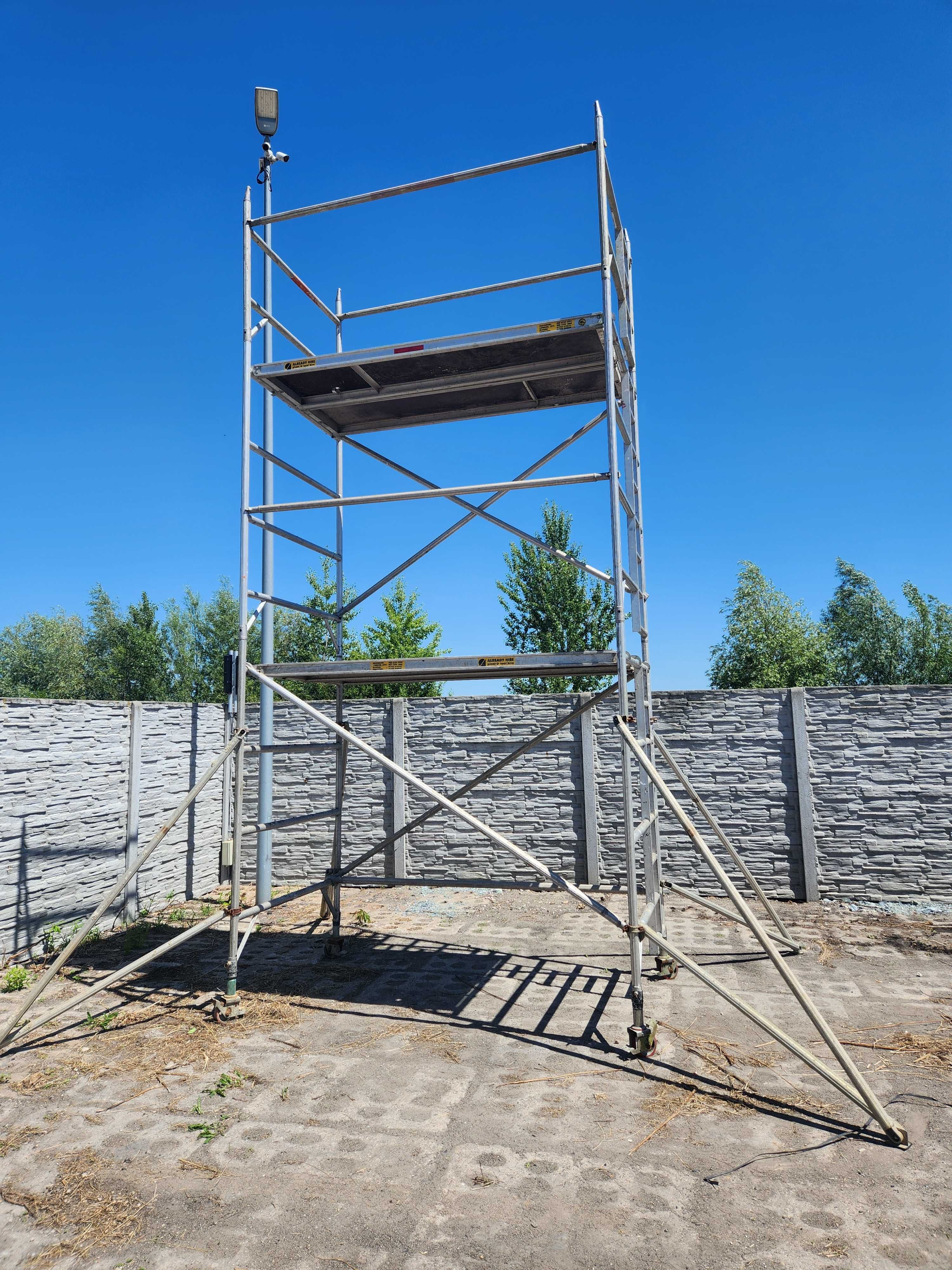 Rusztowanie aluminiowe jezdne 6,20 m roboczych 144 cm x 245