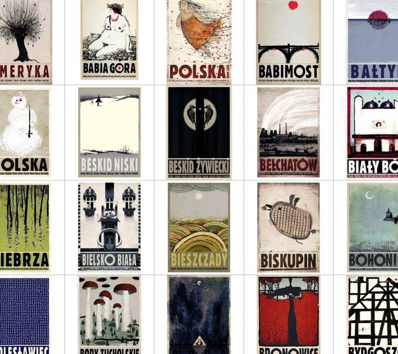 Plakat Polska Bałtyk Tatry Hel Zadupie itd Dekoracja Prezent