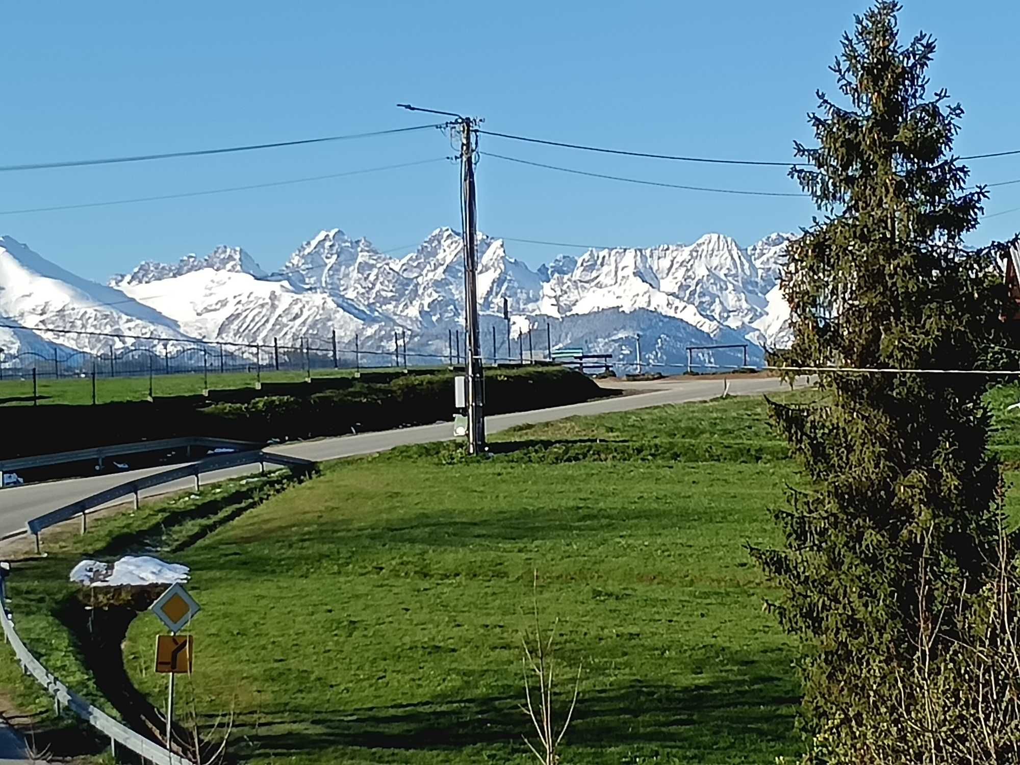 Pokoje w Łapszance z widokiem na  Tatry