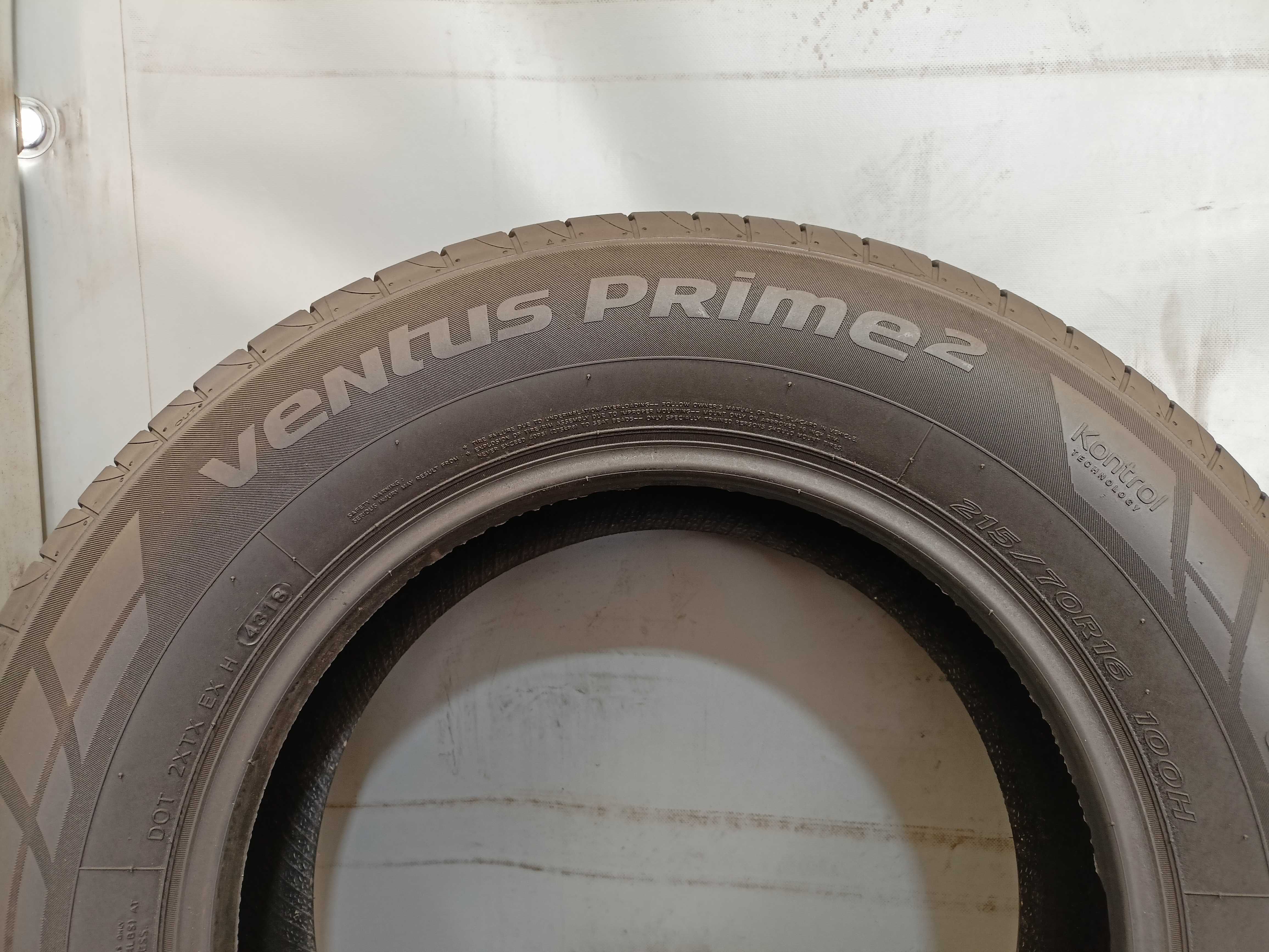 Hankook Ventus Prime 2 215/70/16 2018 rok 100H NOWE (984)