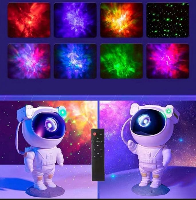 Lampka Projektor LED dla Dzieci - Rzutnik Gwiazd, Nieba i Planet
