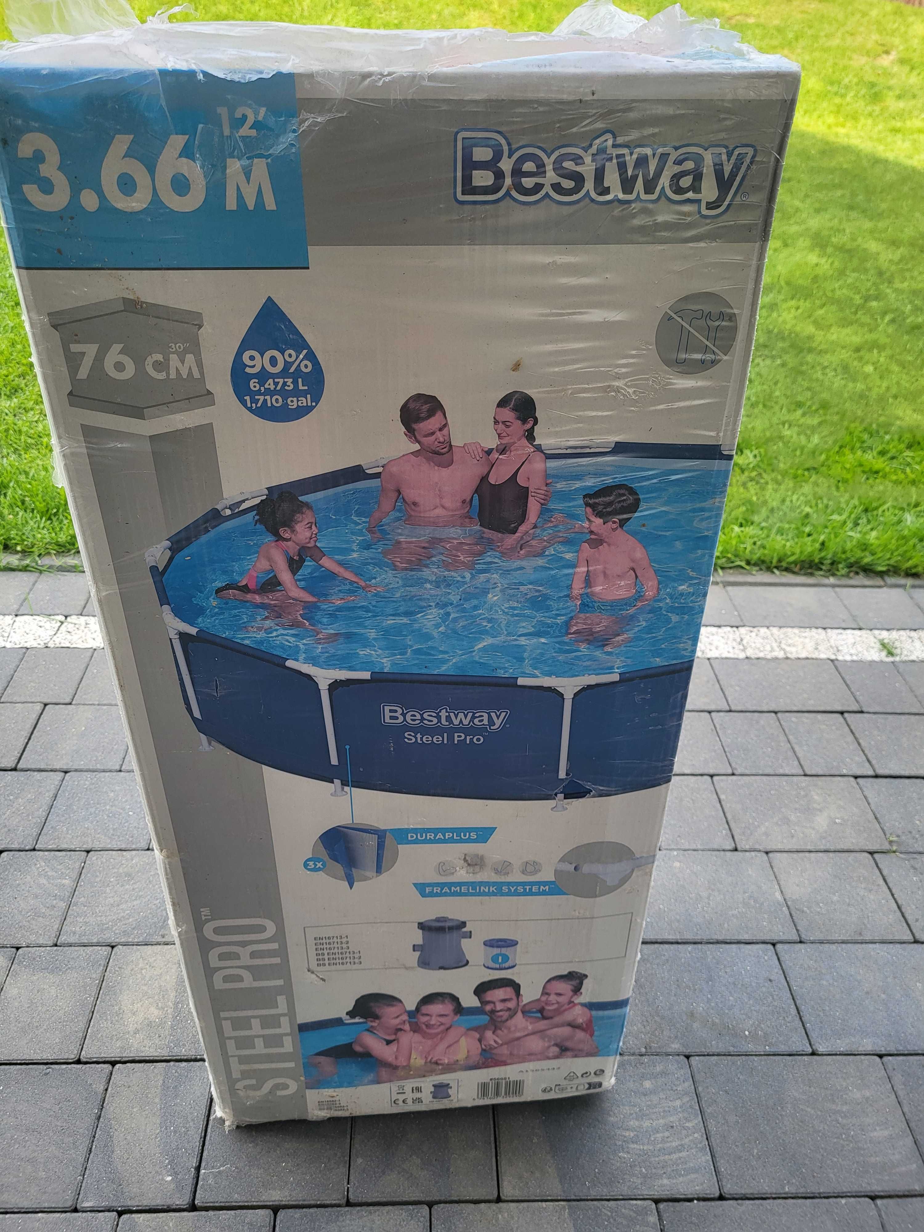 Basen bestway 366cm x76cm steel pro nowy.