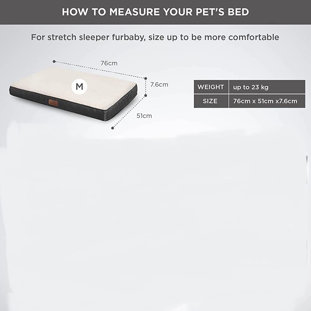 Bedsure M materac ortopedyczny dla psa 76cm x 51cm legowisko