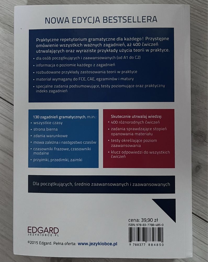 Angielski A1-C1 gramatyka książka
