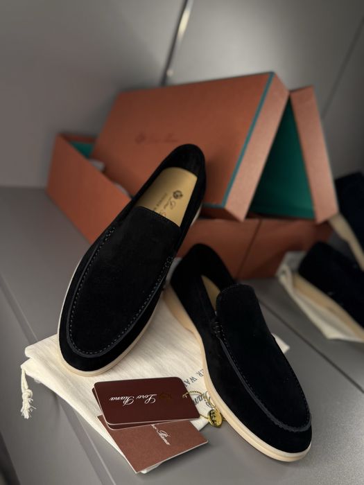 Лофери чоловічі чорні класичні loro piana lp лоріки лоро пиана туфлі