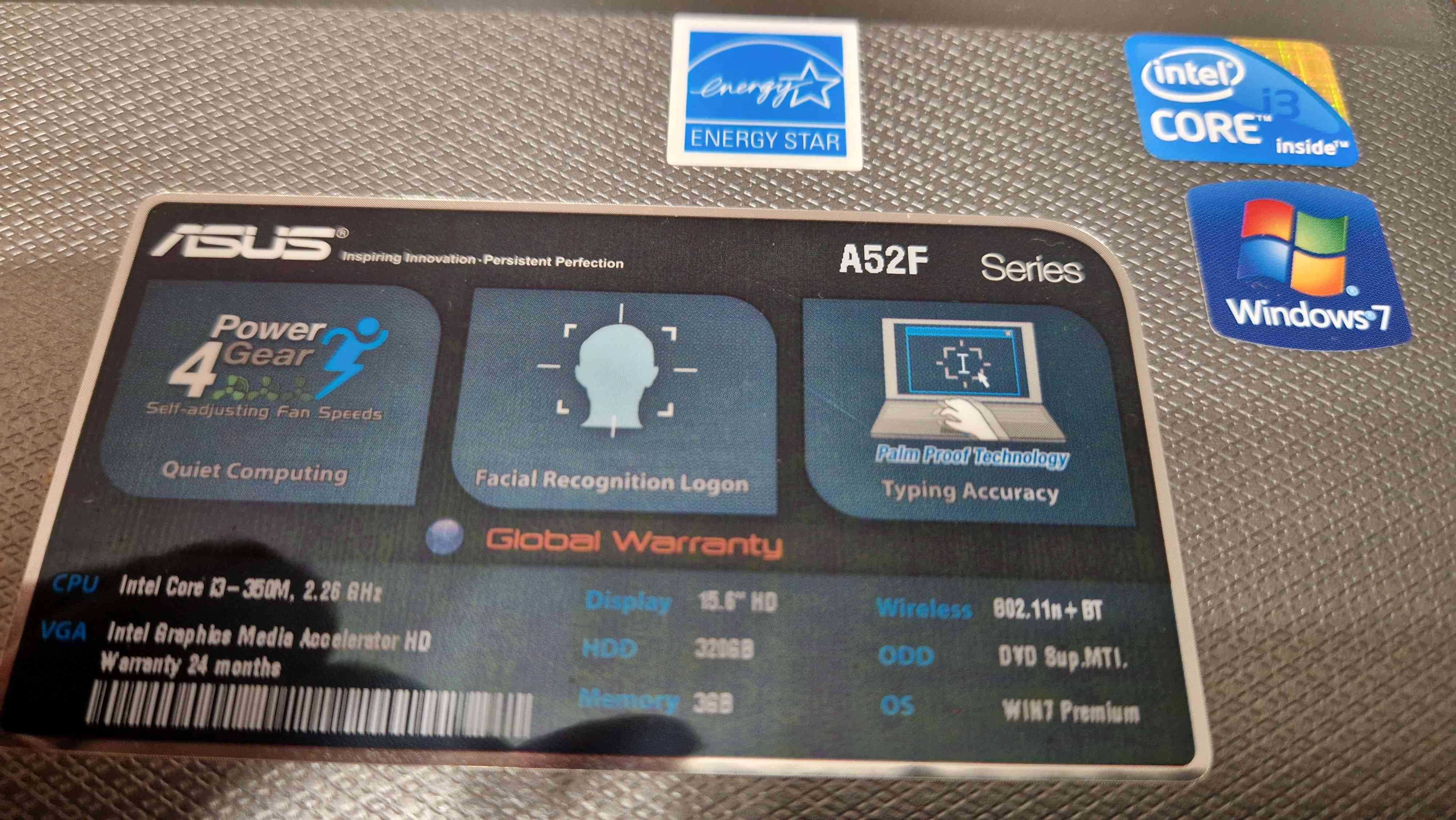 Laptop ASUS A52F
