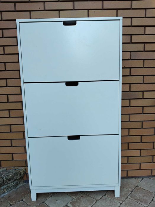 Szafka na buty IKEA STÄLL, 3 przegrody, biała