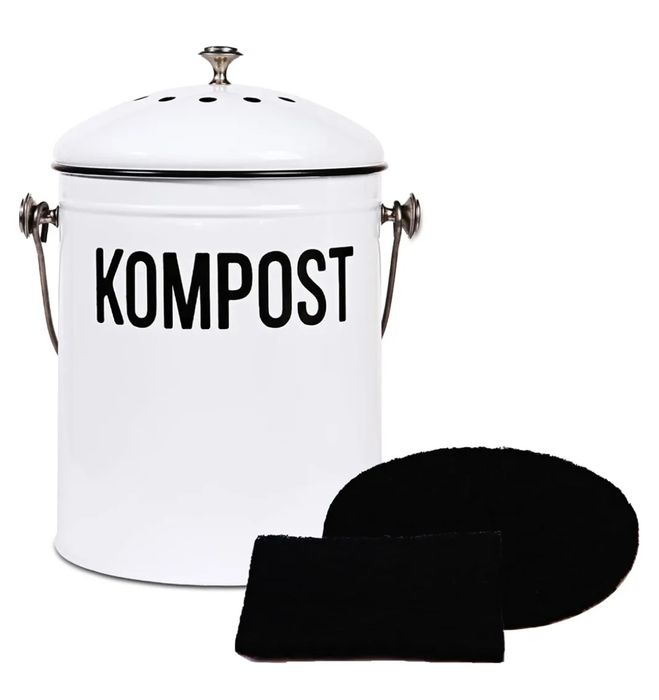 Kompostownik Okodo z filtrem węglowym pojemnik na odpady 5 litrów