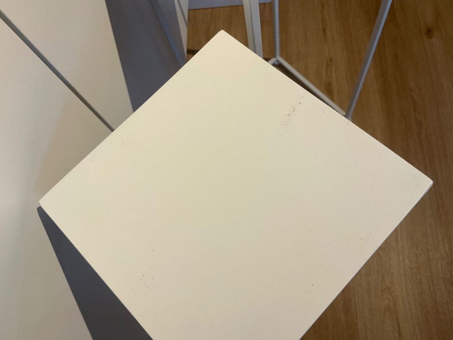 Stolik / Kwietnik metalowy - Zestaw 2 biały