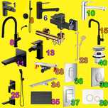 Bateria umywalkowa wannowa prysznic Omnires Grohe Aco Hansgrohe Ferro