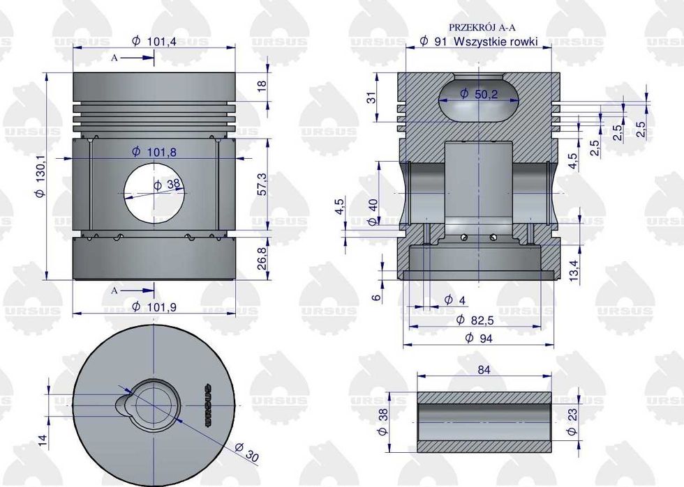 Zestaw naprawczy silnika C-330M ORYGINAŁ URSUS