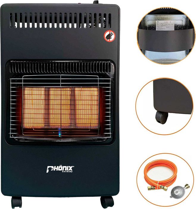 Piecyk gazowy na butle grzejnik 4,2 kW PHONIX Reduktor i wąż