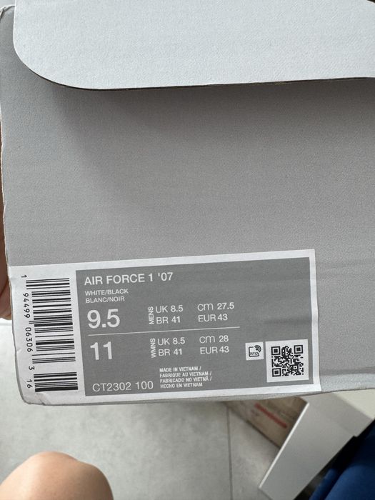 Кросівки NIKE Air Force 1'07 07 (CT2302-100 43оригінал