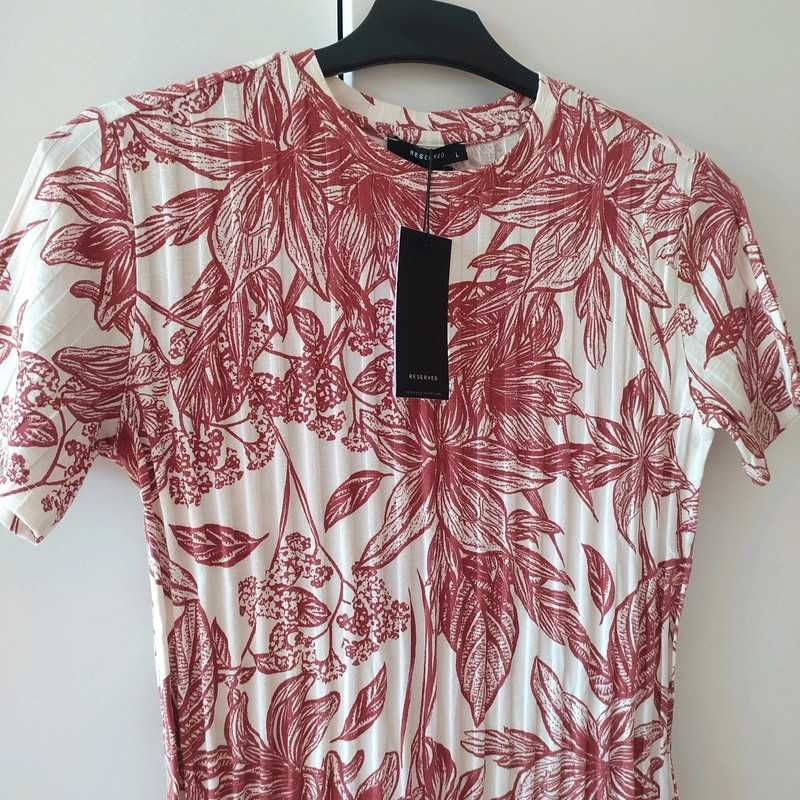 Sukienka ceglana S-M + bluzka t-shirt na M kę