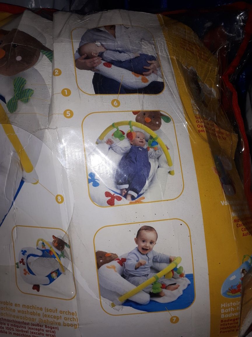 Owca, leżaczek dla dziecka z pałąkiem, poduszka do karmienia, mata