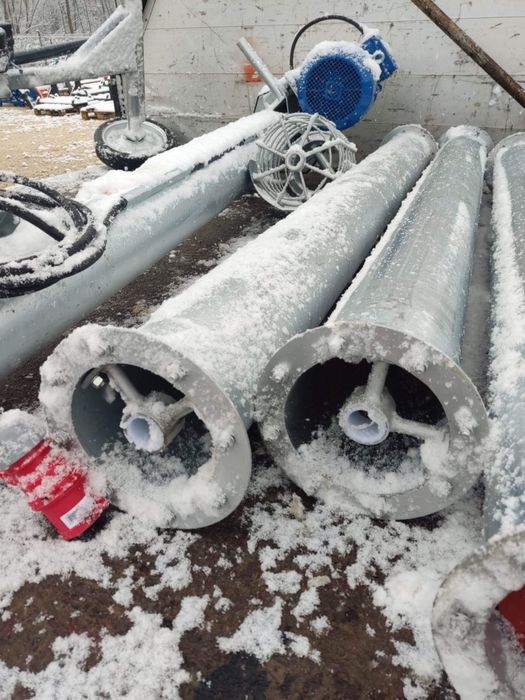 ocynkowana rura 2m do zmijki do zboża - podanijk zboża kukurydzy