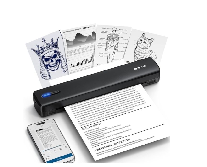 Портативний термопринтер POLONO D810 А4 з функцією бездротового Blueto