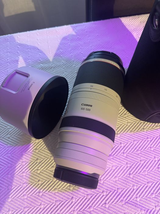 Canon RF 100-500mm com caixa + acessorios + como nova