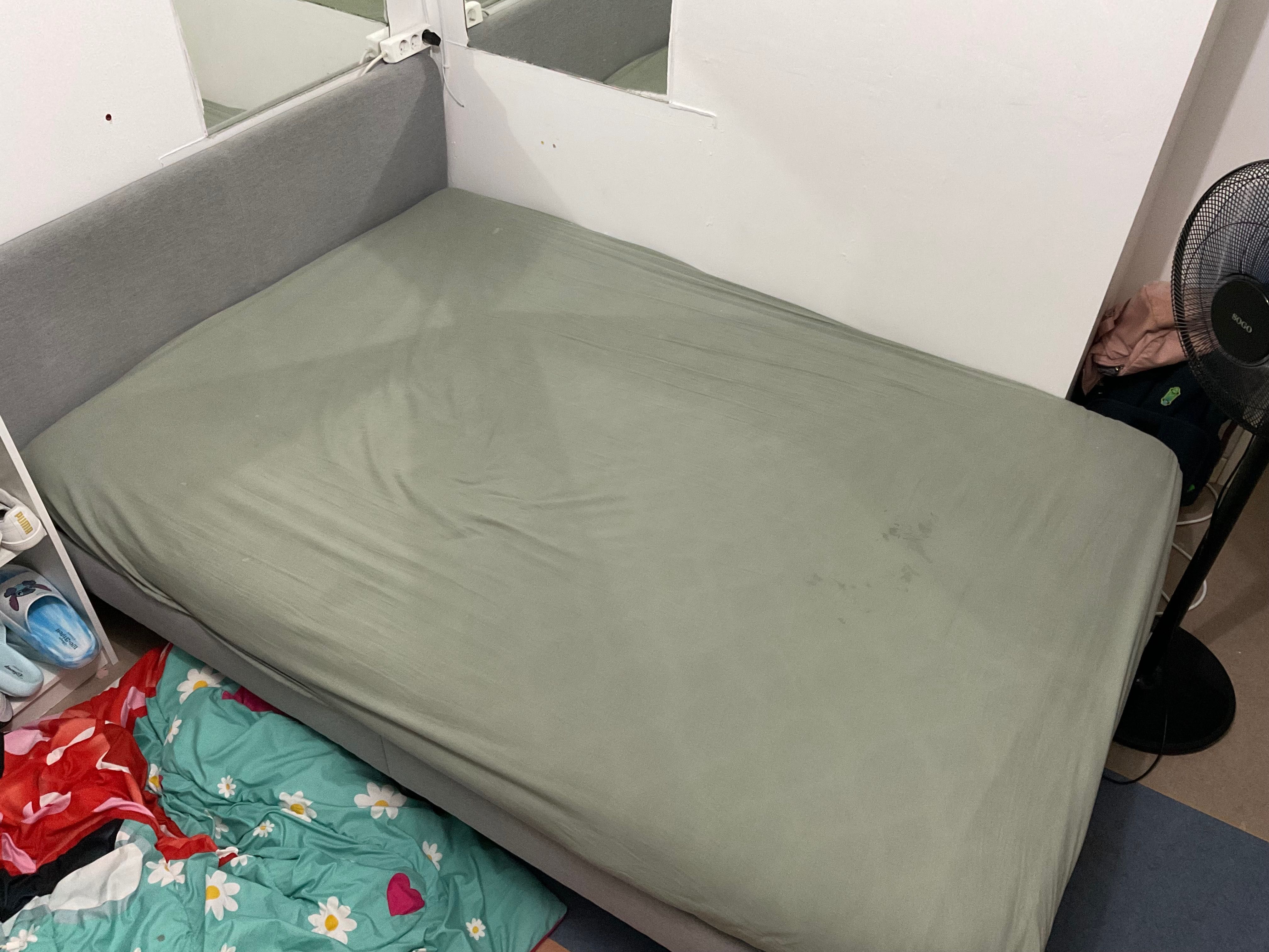 Cabeceira de Cama Ikea  casal Cinza