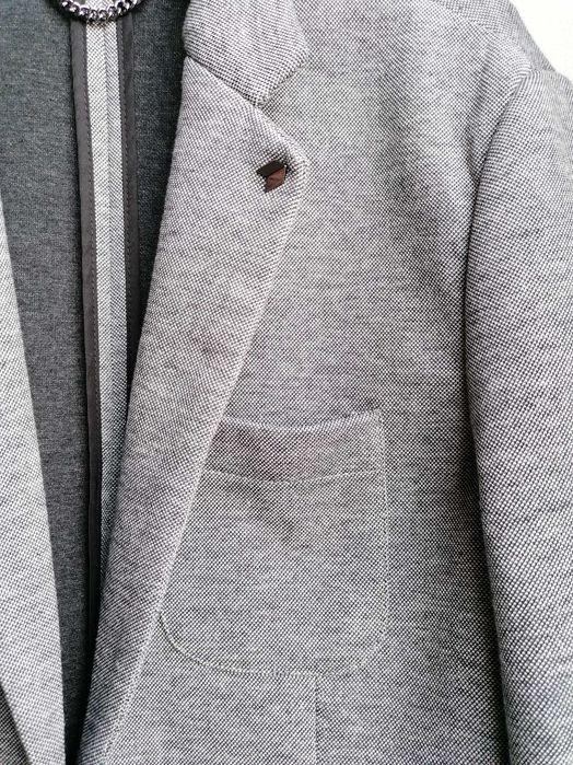 Szara młodzieżowa męska marynarka Slim Fit rozmiar S