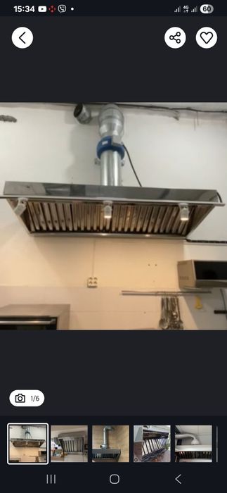 Вытяжной зонт вытяжка нержавейка пристенная