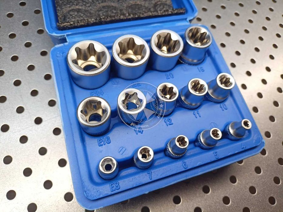 Nasadki E-Torx E4-E24 Nasadki TORX klucze Torx klucze nasadowe TORX