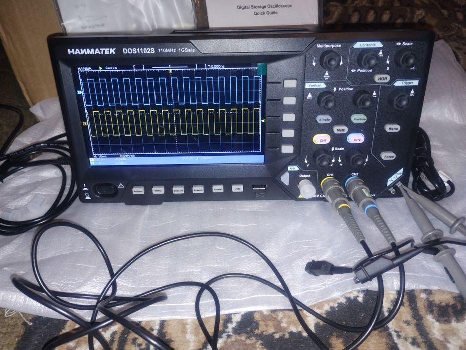 Осциллограф цифровой HANMATEK DOS1102S с генератором сигналов