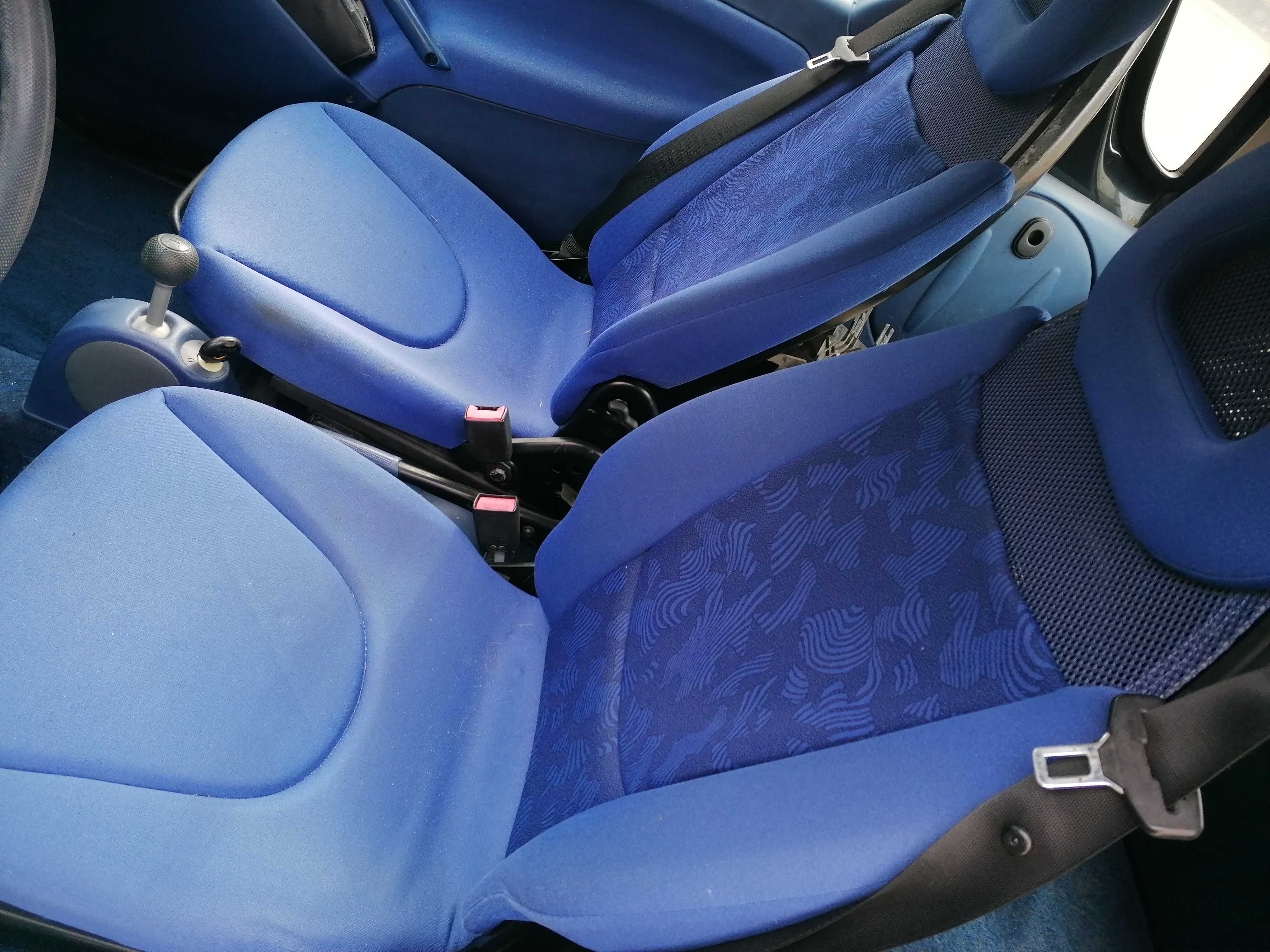 fotele przednie - SMART FORTWO - 2000 r. - kolor niebieski