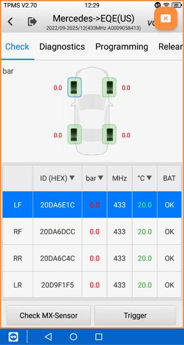 Autel Czujnik TPMS 1-SENSOR MX-Sensor METAL 315+433MHz. Faktura VAT
