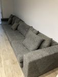 Sofa em tecido cinzento linear ou em U 5m