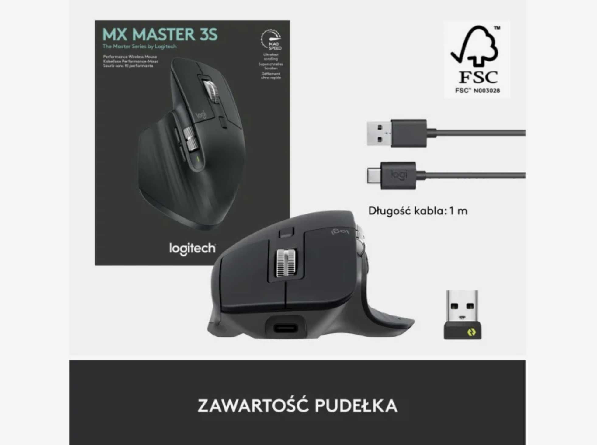 Logitech MX Master 3S Grafit