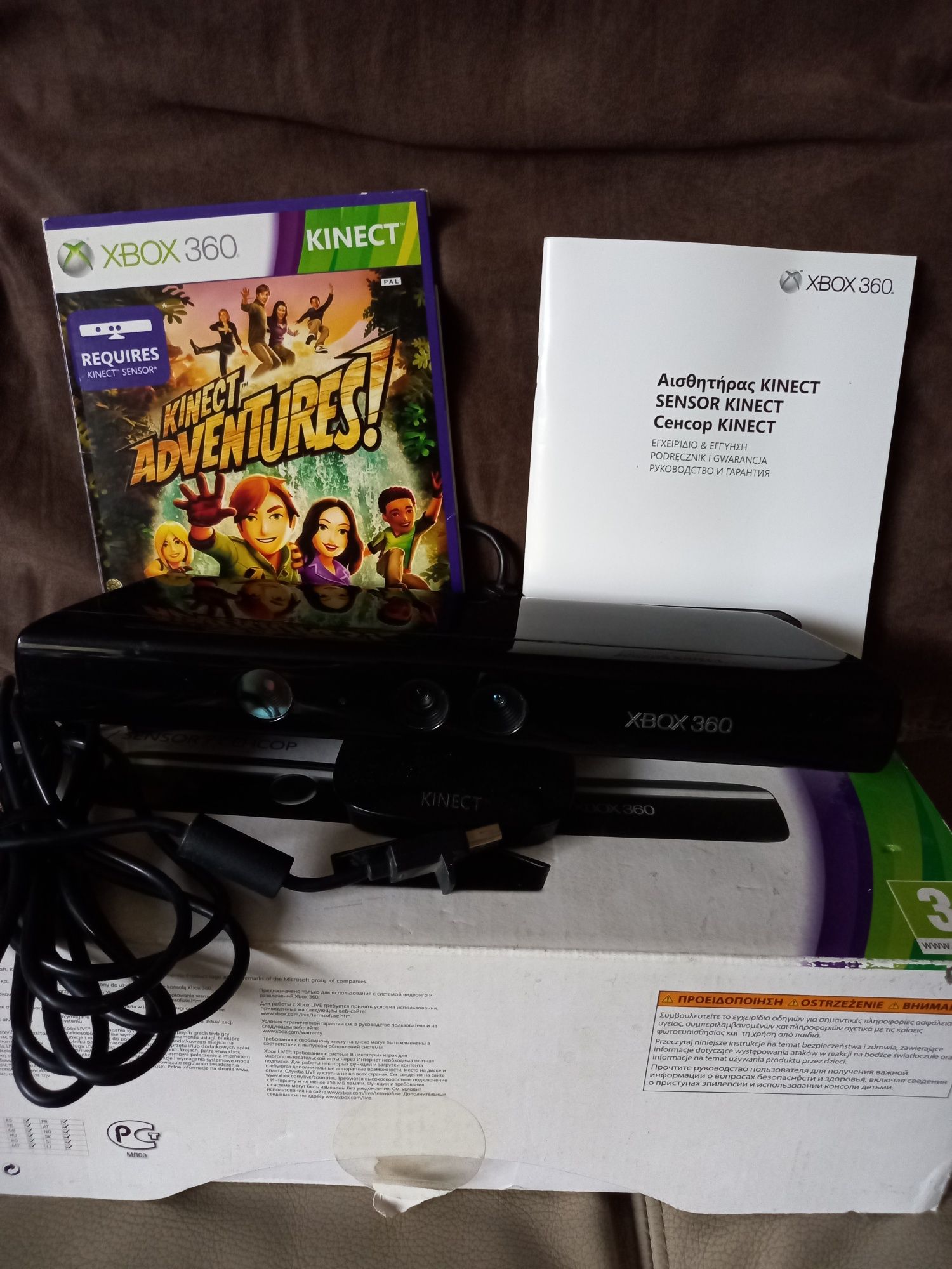 Przystawka sensor kinect do konsoli xbox 360 + gra kinect Adventures !