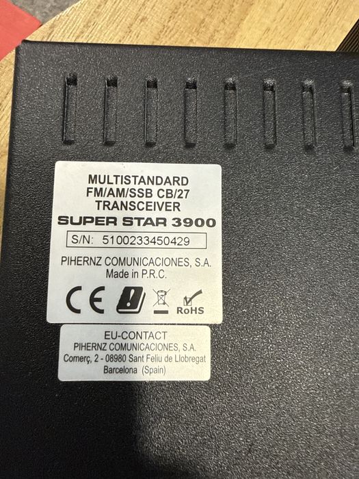 Radio cb 3900 bandas laterais