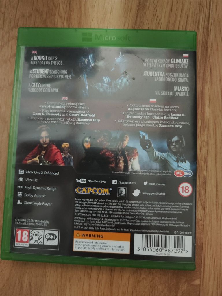 Resident evil 2 II remake Xbox one s x series  Polska wersja