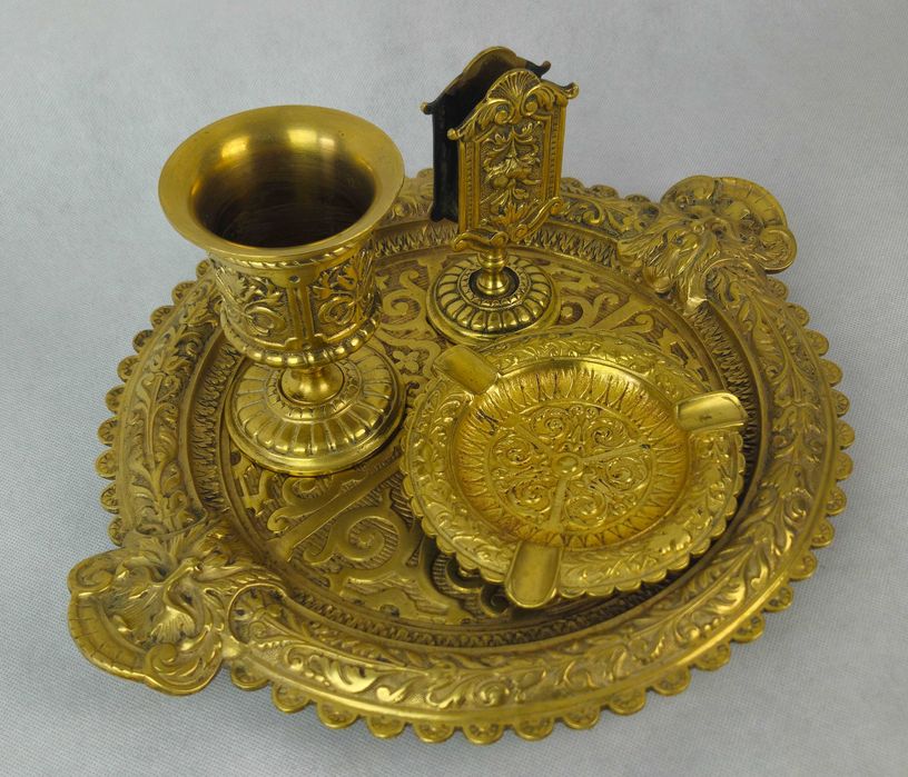 Piękny stary oryginalny zestaw gabinetowy DEPOSE - Francja