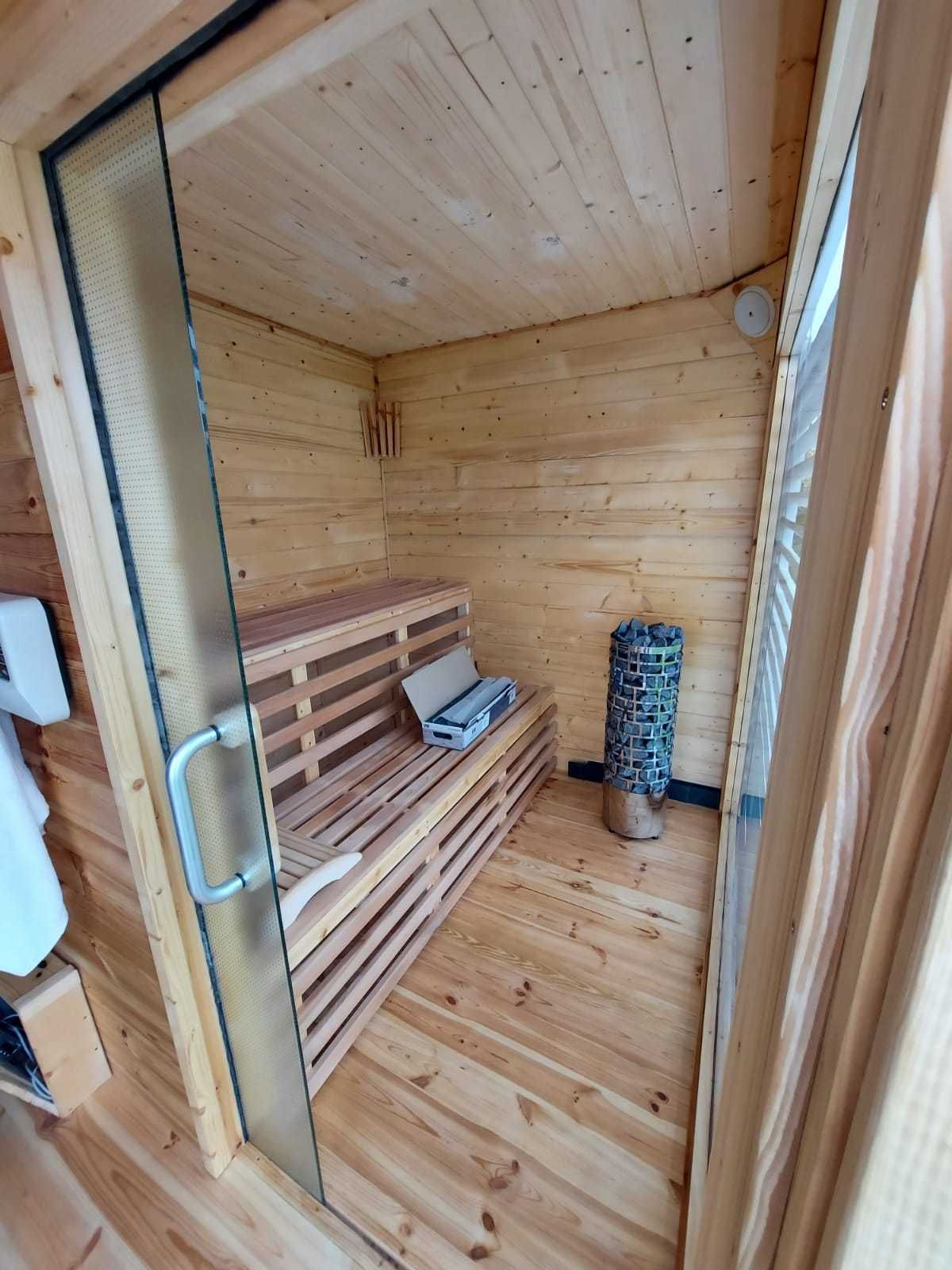 Sauna ogrodowa zewnętrzna z przedsionkiem RATY LEASING